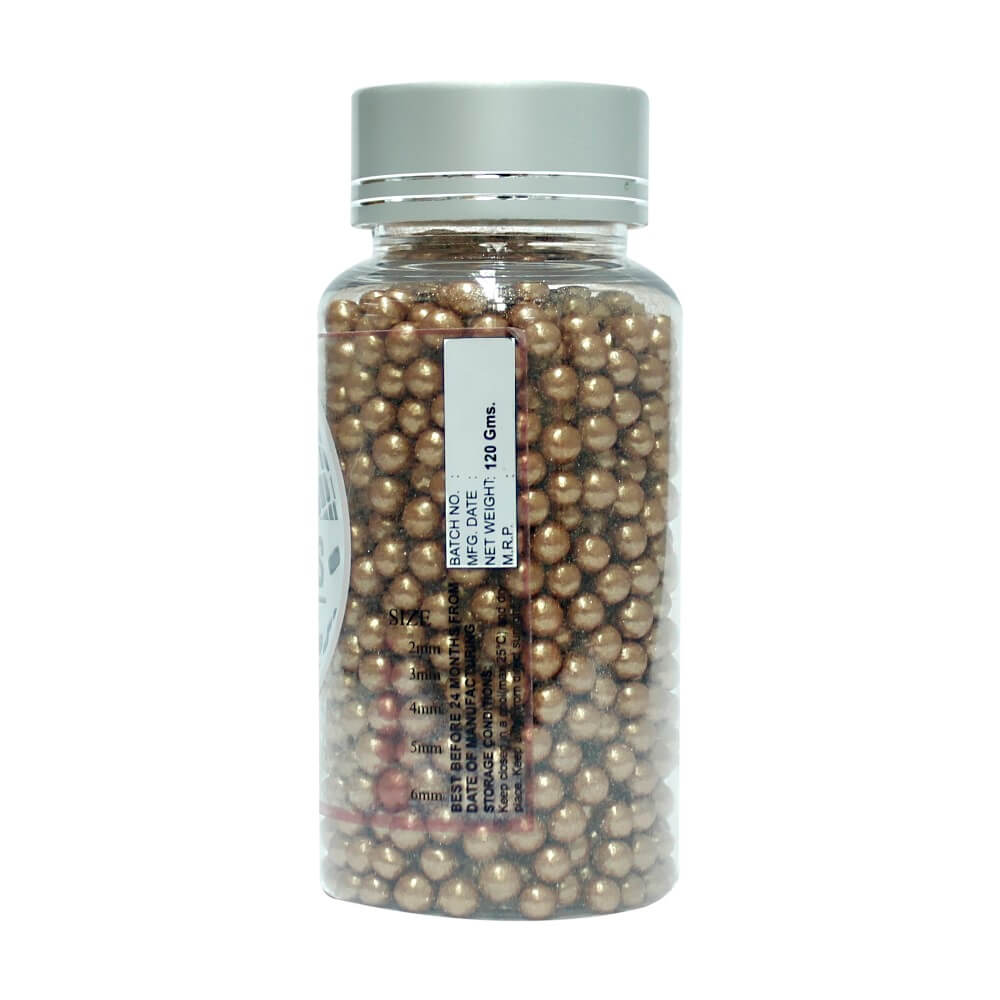 Confect Bronze Disco Balls Sprinkles 6 MM 1 Kg