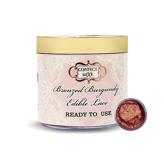Bronzed Burgundy Edible Lace