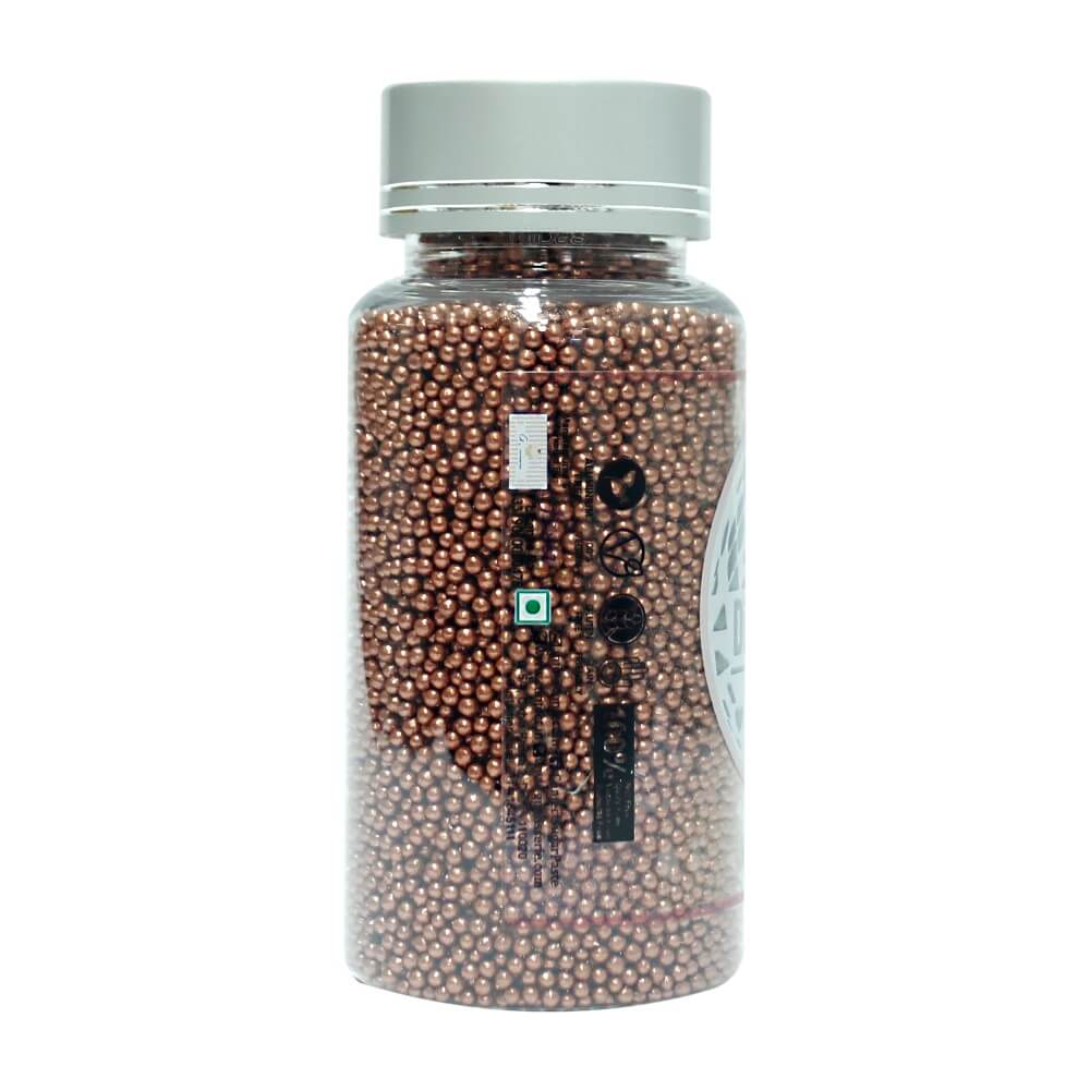 Copper Disco Balls Sprinkles 2 MM 120 Gms