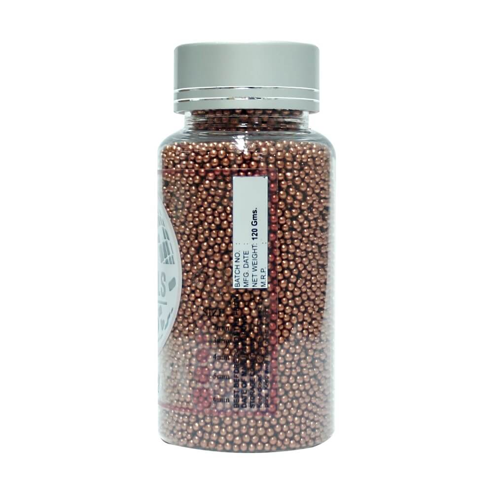 Copper Disco Balls Sprinkles 2 MM 120 Gms