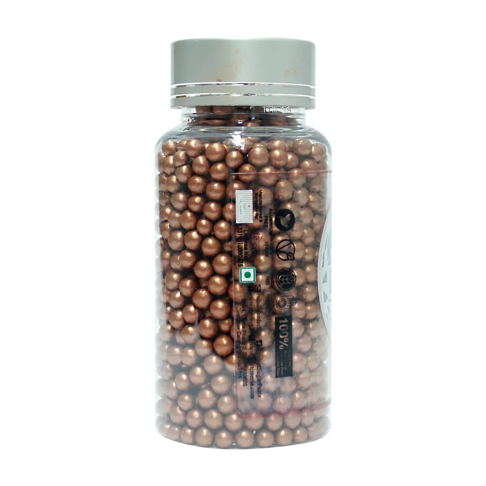 Copper Disco Balls Sprinkles 6 MM 120 Gms