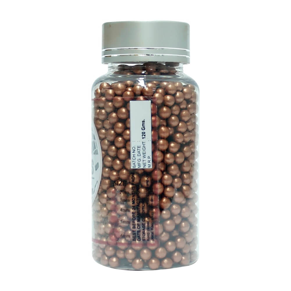Copper Disco Balls Sprinkles 6 MM 120 Gms
