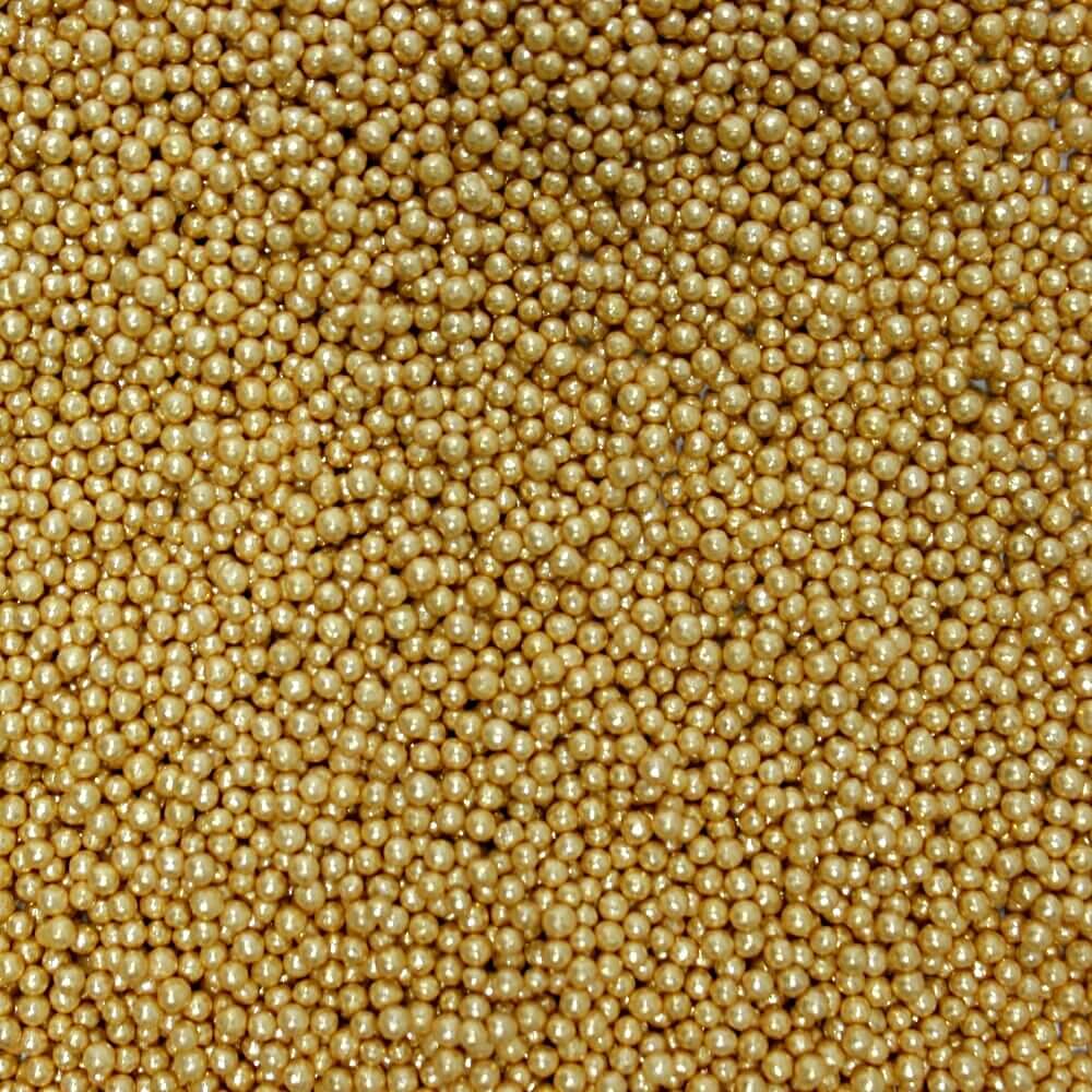 English Gold Disco Balls Sprinkles 2 MM 120 Gms