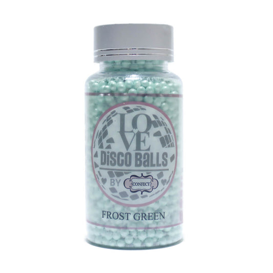 Confect Frost Green Disco Balls Sprinkles 2 MM 120 Gms
