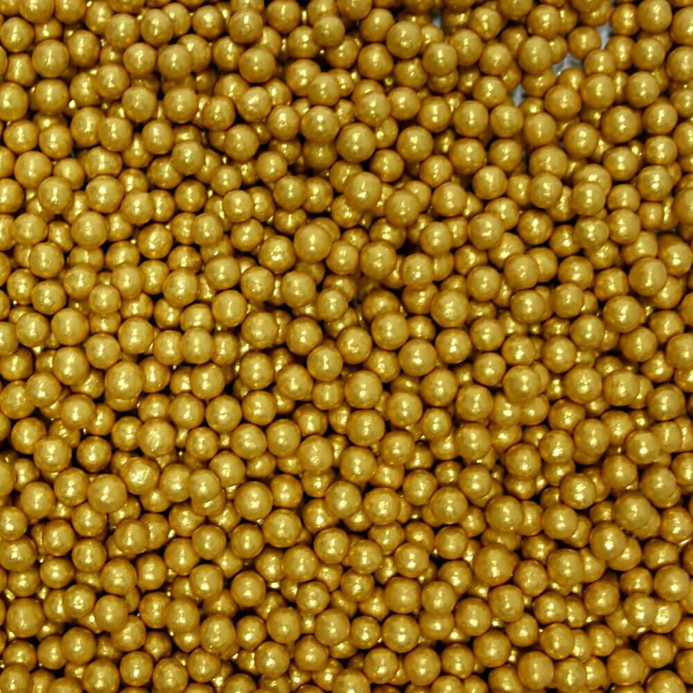 Confect Gold Disco Balls Sprinkles 4 MM 120 Gms
