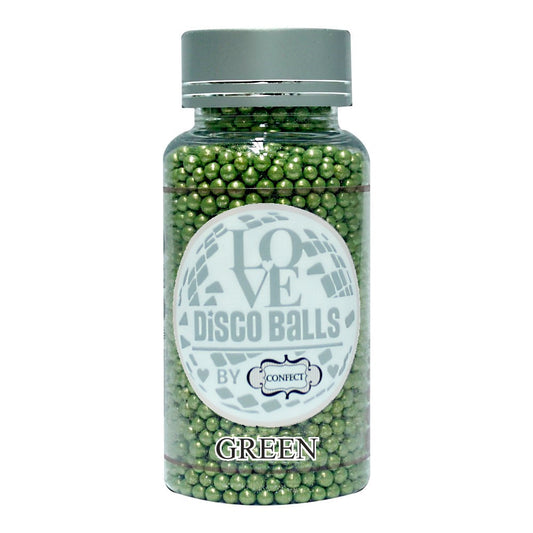 Confect Green Disco Balls Sprinkles 4 MM 120 Gms