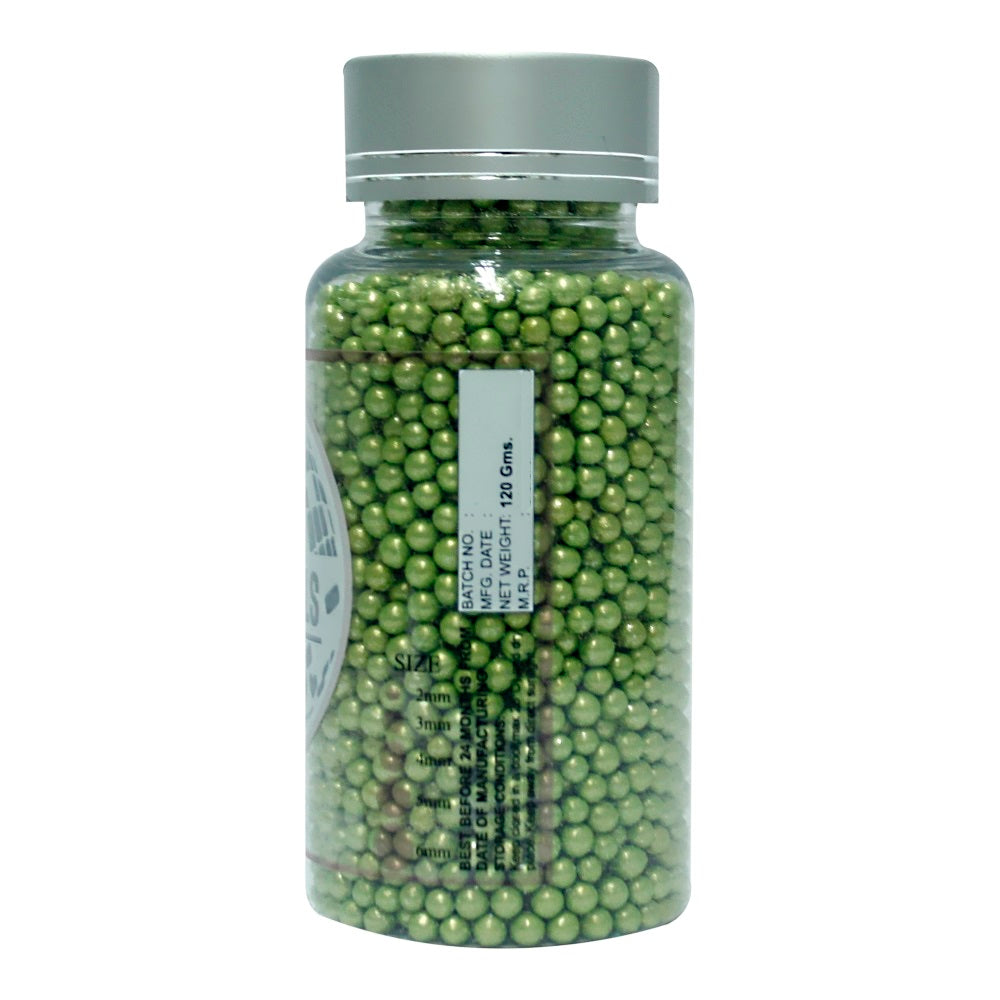 Confect Green Disco Balls Sprinkles 6 MM 1 Kg
