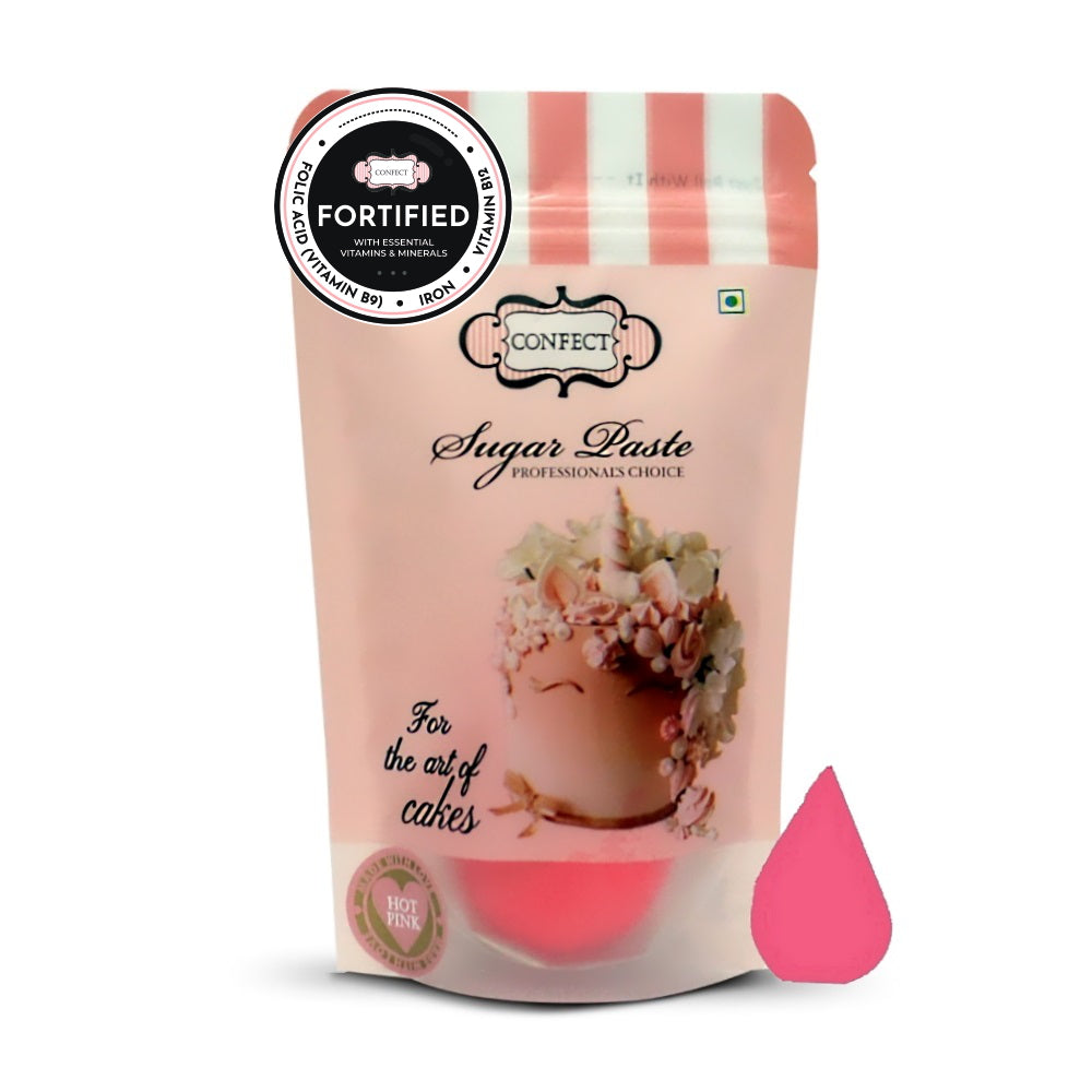Hot Pink Fondant | Edible Nutritional Sugarpaste 250 Gm