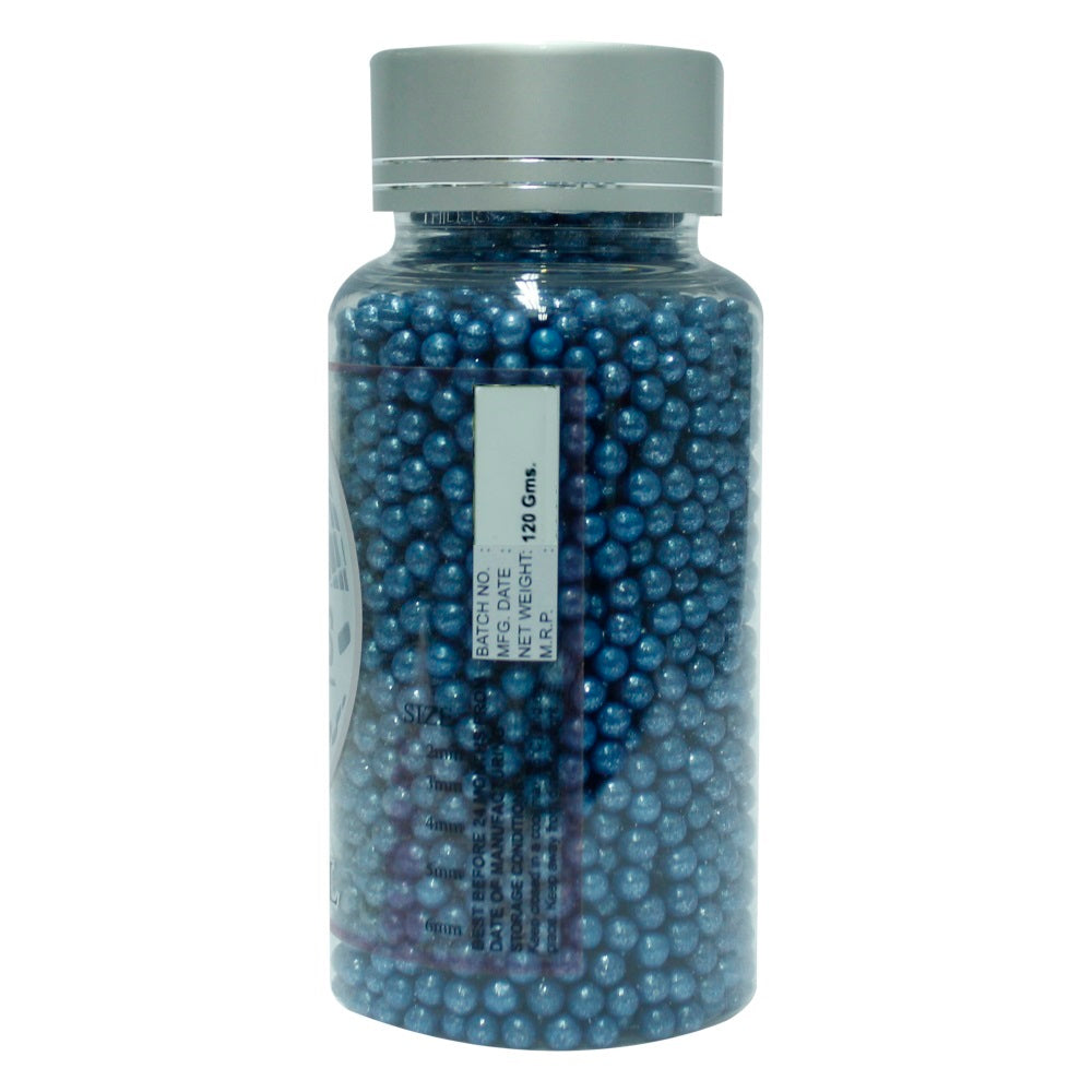Confect Navy Blue Disco Balls Sprinkles 3 MM 120 Gms