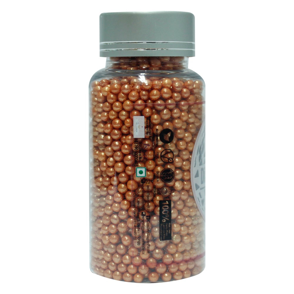 Confect Orange Disco Balls Sprinkles 6 MM 120 Gms