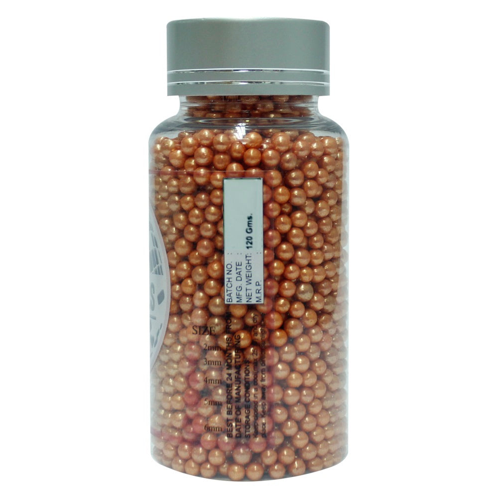 Confect Orange Disco Balls Sprinkles 6 MM 120 Gms