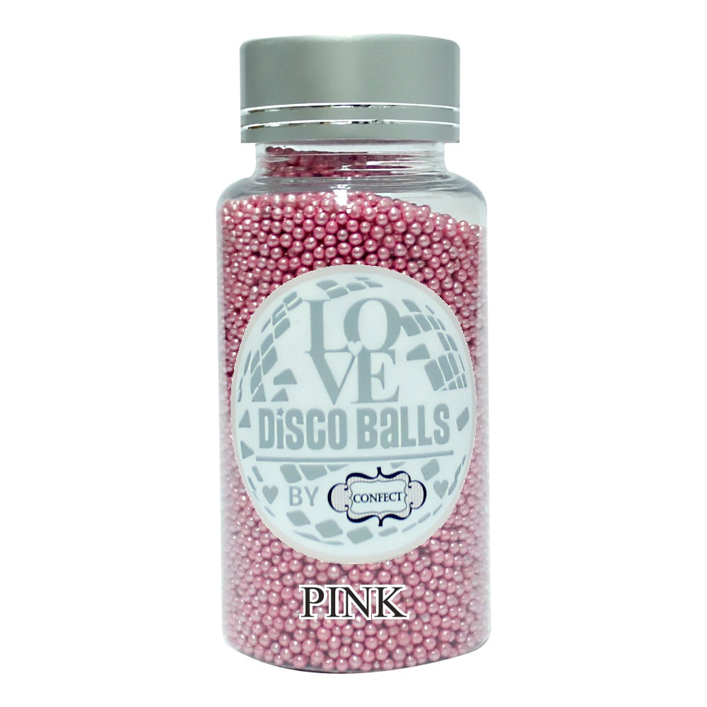 Confect Pink Disco Balls Sprinkles 2 MM 1 Kg