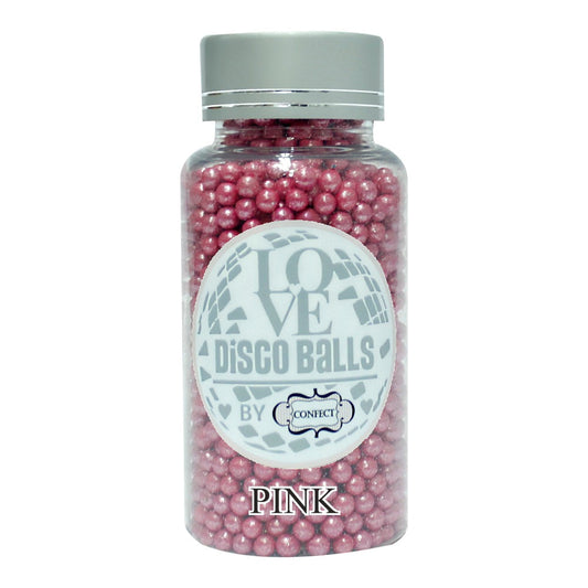 Confect Pink Disco Balls Sprinkles 4 MM 120 Gms
