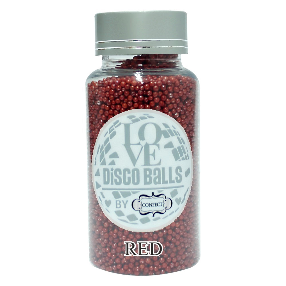Confect Red Disco Balls Sprinkles 2 MM 1 Kg