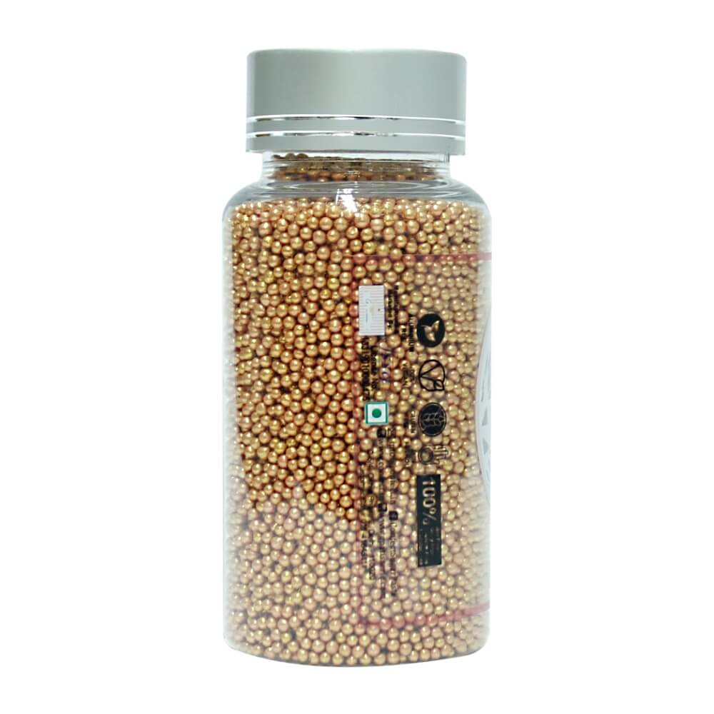 Rose Gold Disco Balls Sprinkles 2 MM 120 Gms