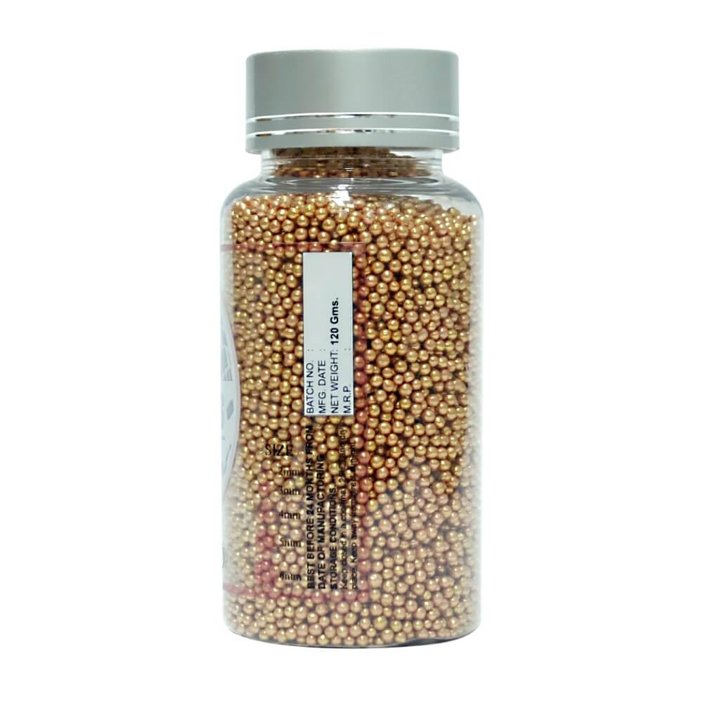 Rose Gold Disco Balls Sprinkles 2 MM 120 Gms