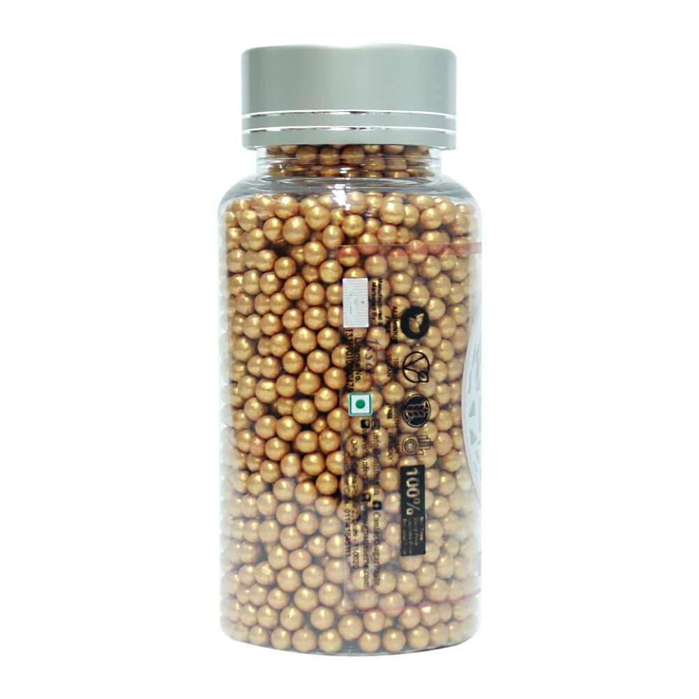 Rose Gold Disco Balls Sprinkles 3 MM 120 Gms