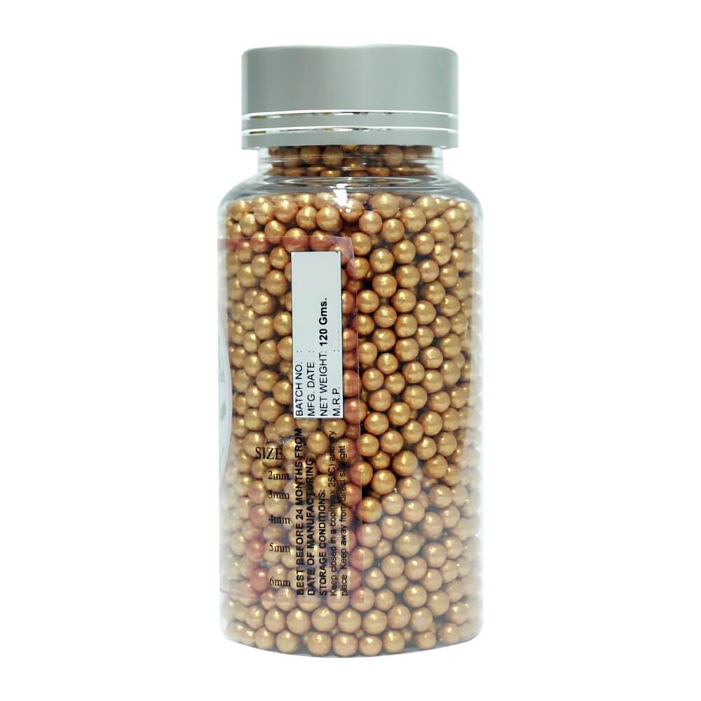 Rose Gold Disco Balls Sprinkles 3 MM 120 Gms