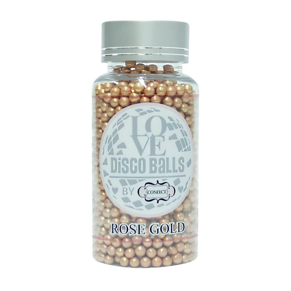 Rose Gold Disco Balls Sprinkles 4 MM 120 Gms