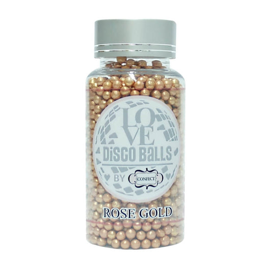 Rose Gold Disco Balls Sprinkles 4 MM 120 Gms