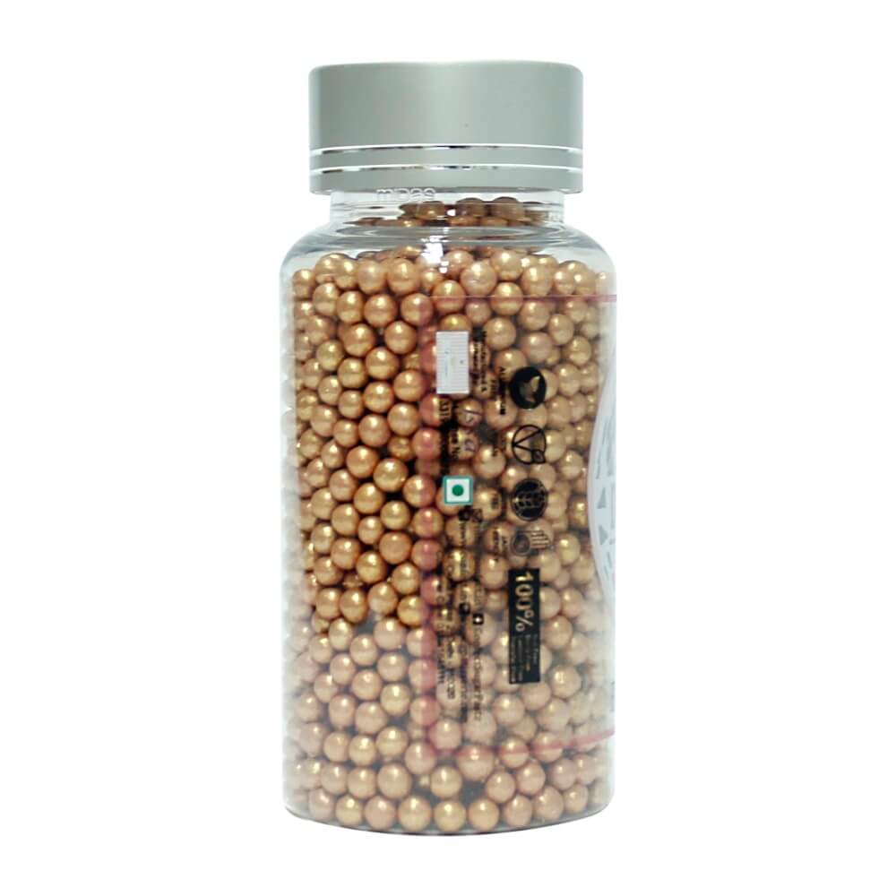 Rose Gold Disco Balls Sprinkles 4 MM 120 Gms