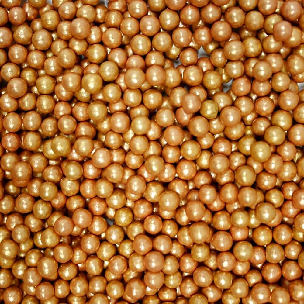 Rose Gold Disco Balls Sprinkles 6 MM 120 Gms