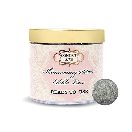 Shimmering Silver Edible Lace
