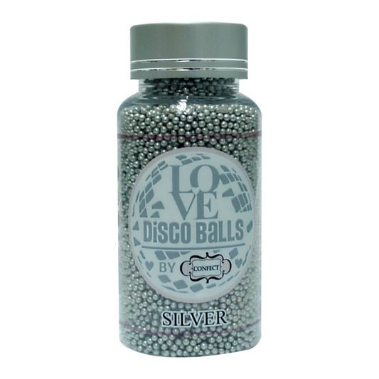 Silver Disco Balls Sprinkles 2 MM 120 Gms