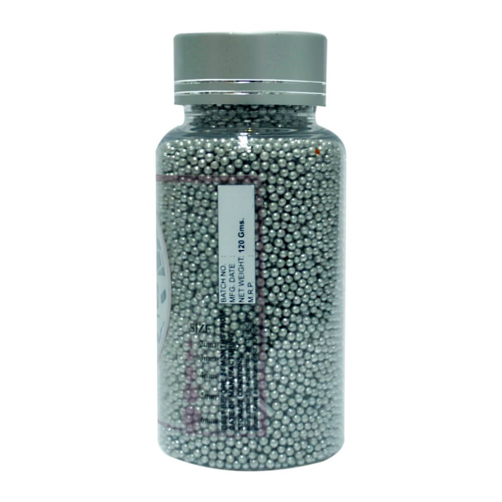 Silver Disco Balls Sprinkles 3 MM 120 Gms