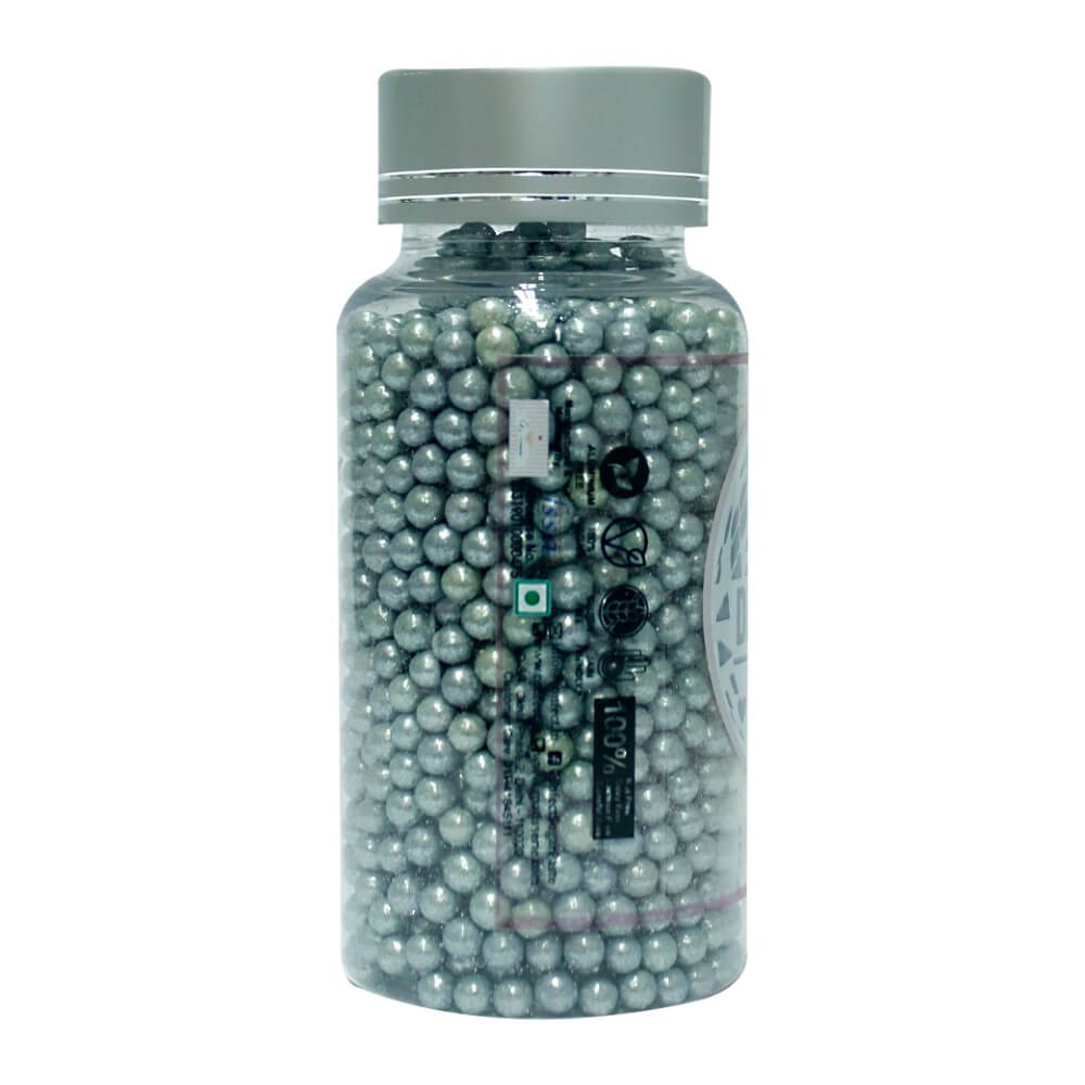 Silver Disco Balls Sprinkles 4 MM 120 Gms