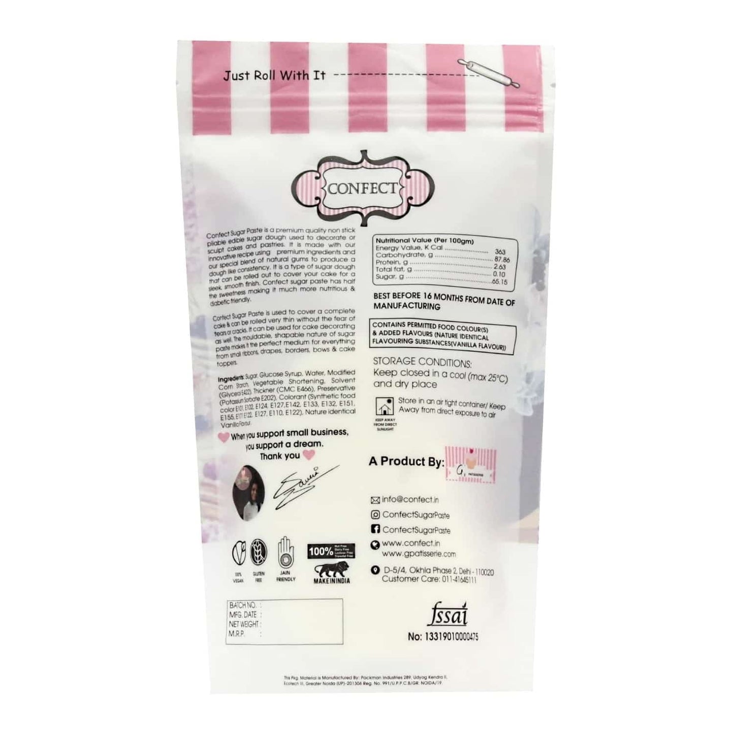 Hot Pink Fondant | Edible Nutritional Sugarpaste 250 Gm