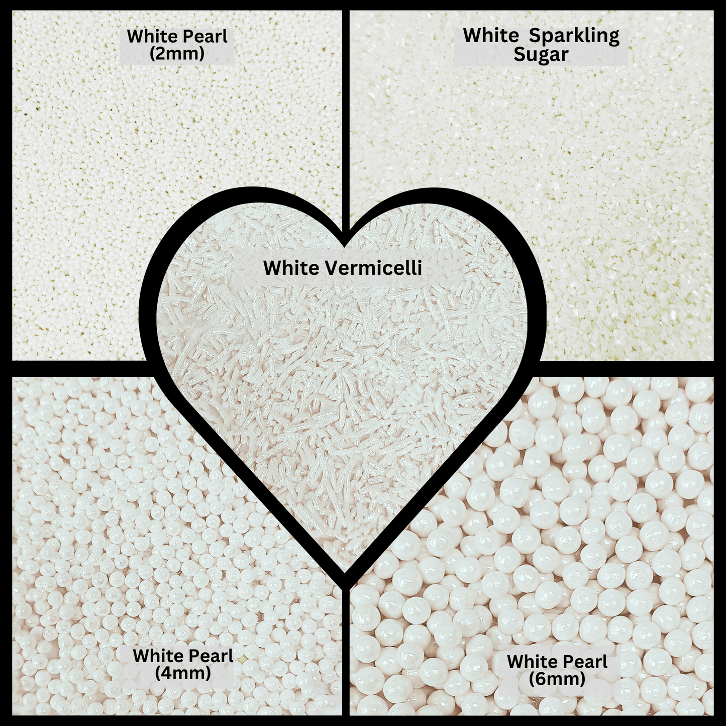 Sprinkles for Cakes & Cupcakes Decoration | USP-15(White)