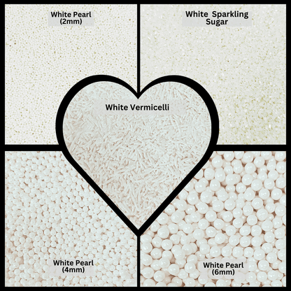 Sprinkles for Cakes & Cupcakes Decoration | USP-15(White)