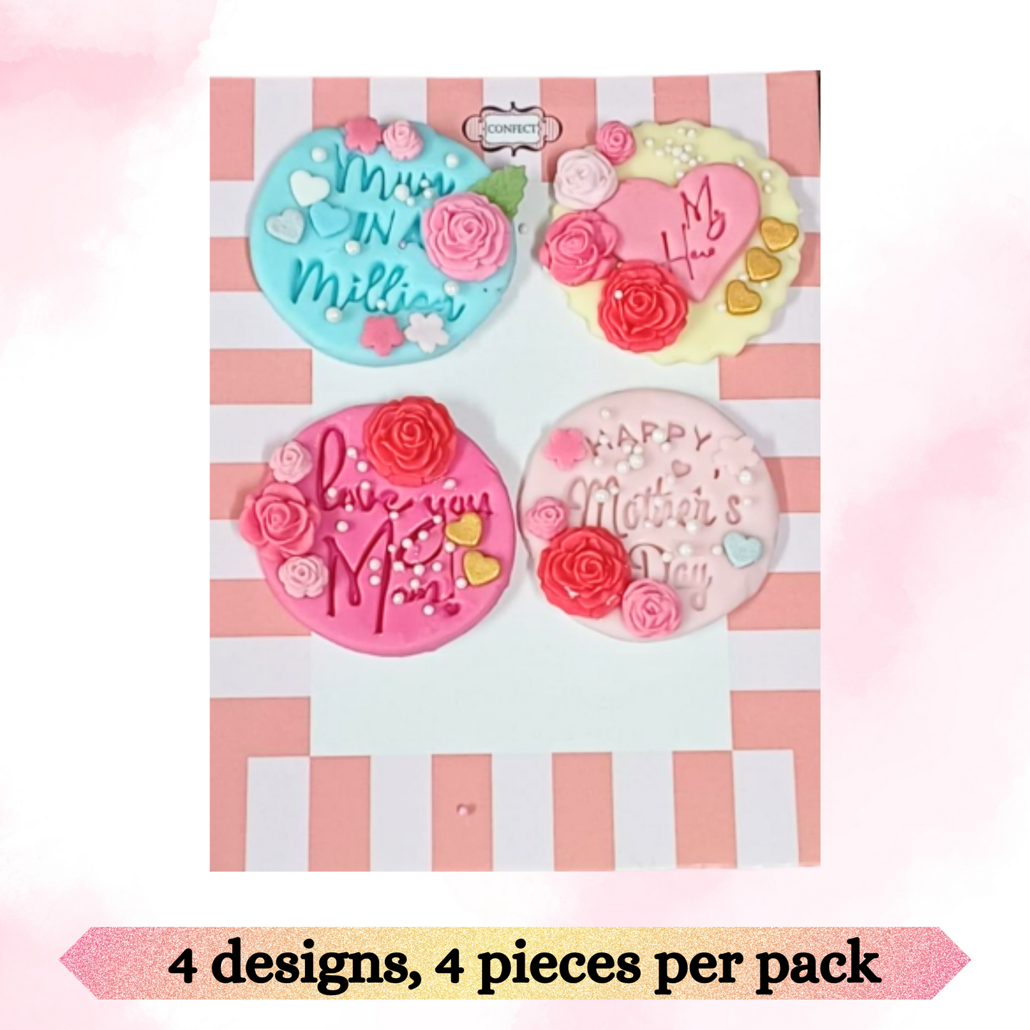 Confect Celebration Toppers for Cakes & Cupcakes | Cake Decorations Supplies - 100Gms (Mday-Topper-02)