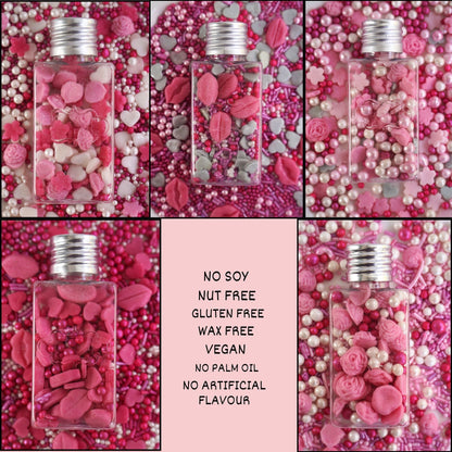 Confect Shimmering Charm Sprinkles I Silver Hearts & White Pearls, (MDAY-02) - 100Gms