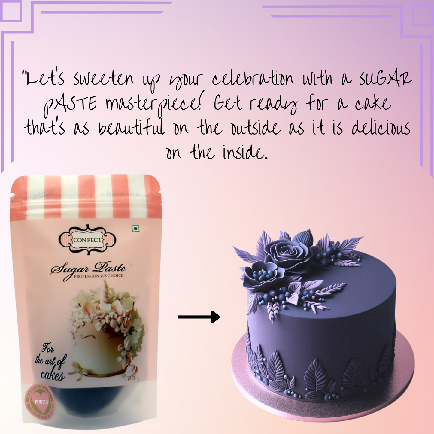 Purple Fondant | Edible Sugarpaste 250 Gm