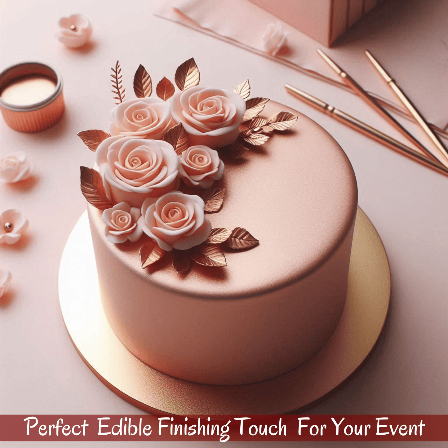 Rose Gold | Edible Metallic Sugar Paste 900 Gm