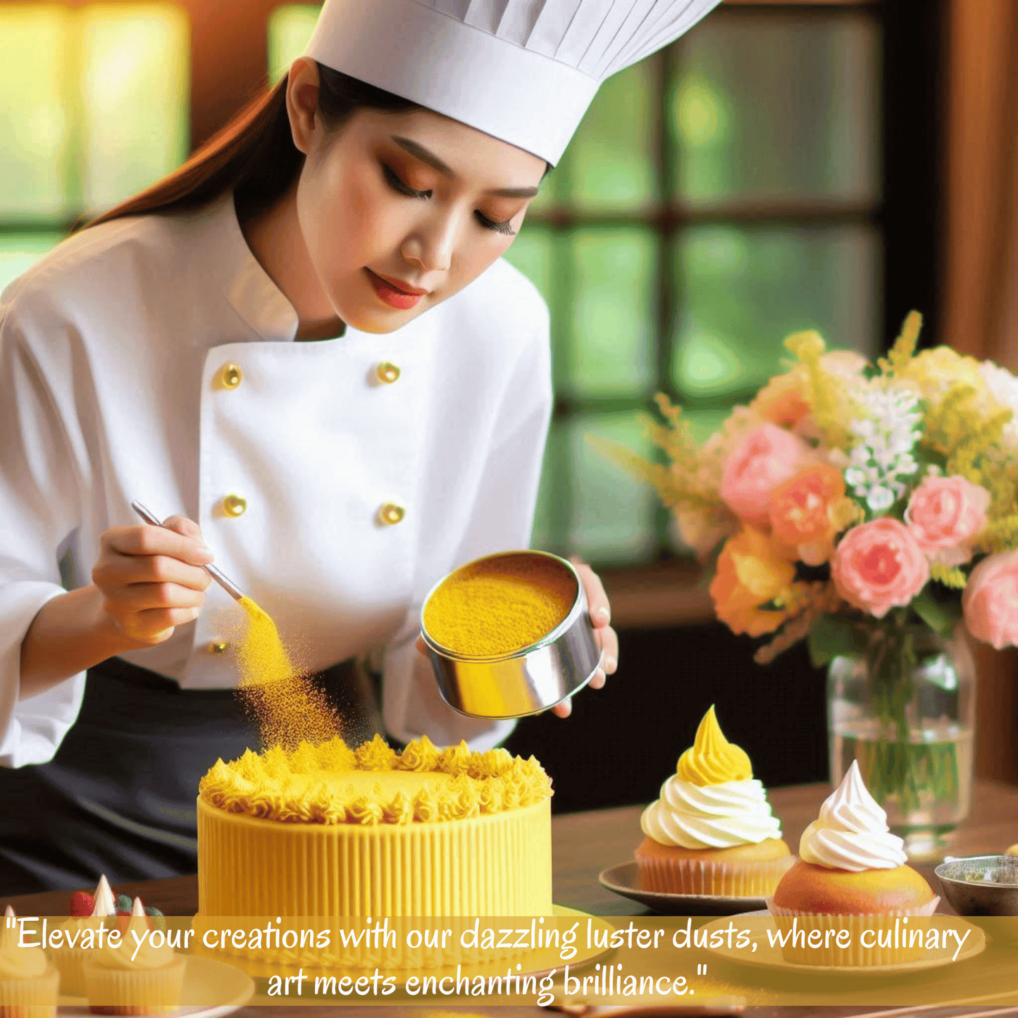 Sunflower Yellow | Edible Luster Dust 5 Gms
