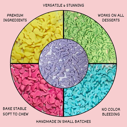 Confect Easter Sprinkles Edible | Edible Sprinkles Mix for Baking & Cake Decorative Pack of 5 (EAST 8) - 100Gms