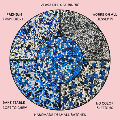 Confect Best Dad Ever Sprinkles | Black, Blue & White Sprinkles Mix, (FD-02) - 100Gms