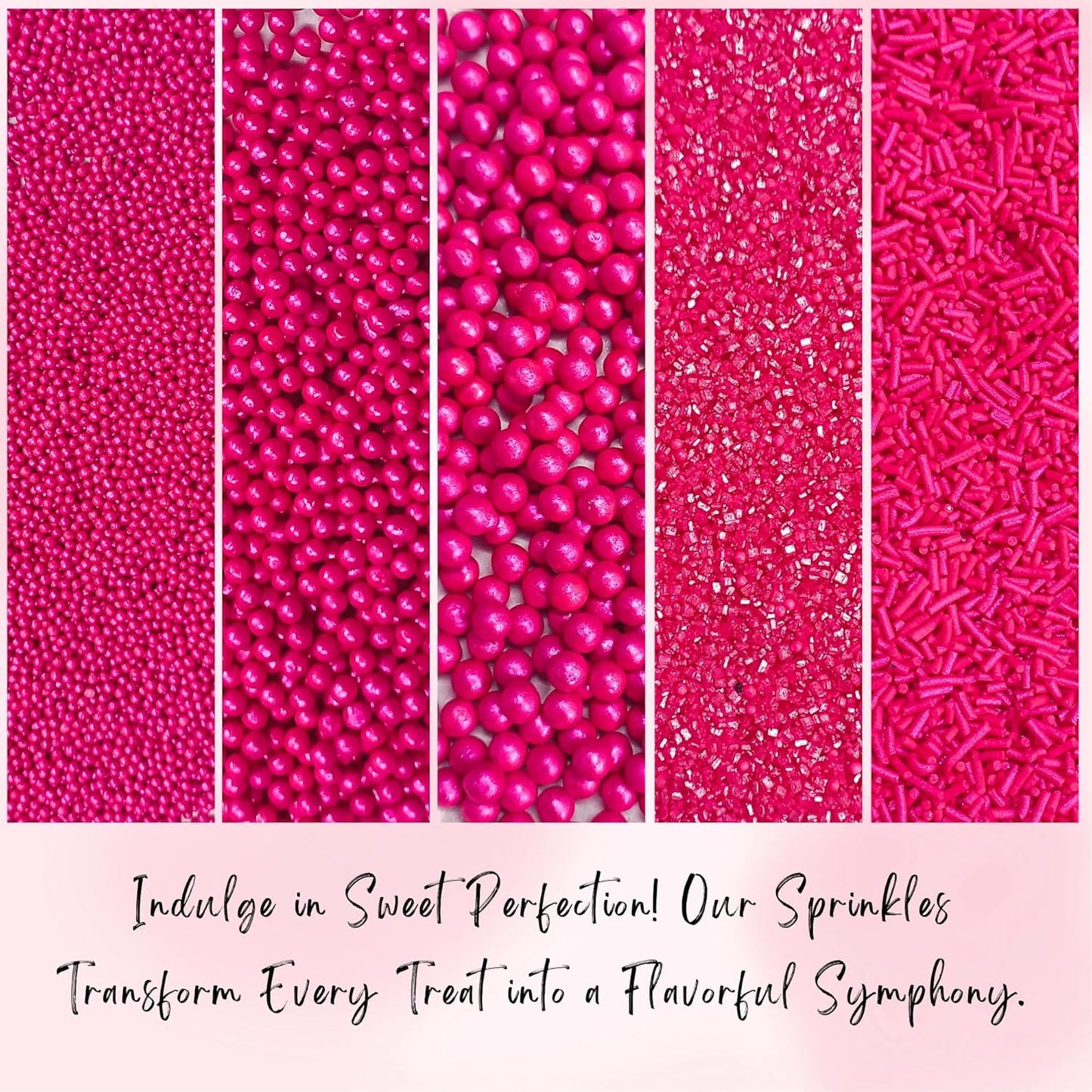 Sprinkles for Cakes & Cupcakes Decoration | USP-6(Crimson Pink)
