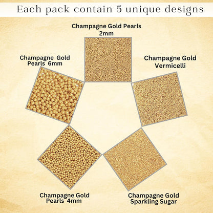 Sprinkles for Cakes & Cupcakes Decoration | USP-17(CH Gold)