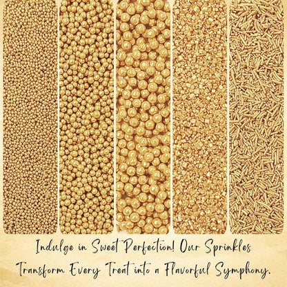 Sprinkles for Cakes & Cupcakes Decoration | USP-17(CH Gold)
