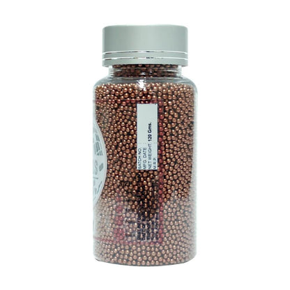 Copper Disco Balls Sprinkles 2 MM 120 Gms