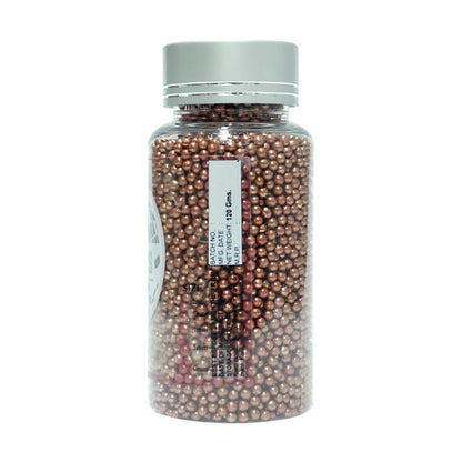 Copper Disco Balls Sprinkles 3 MM 120 Gms