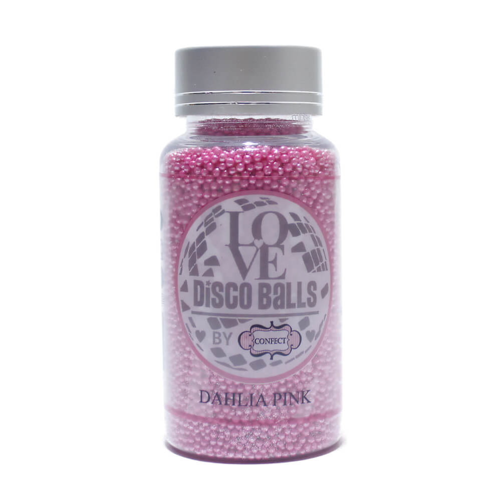 Confect Dahlia Pink Disco Balls Sprinkles 2 MM 1 Kg