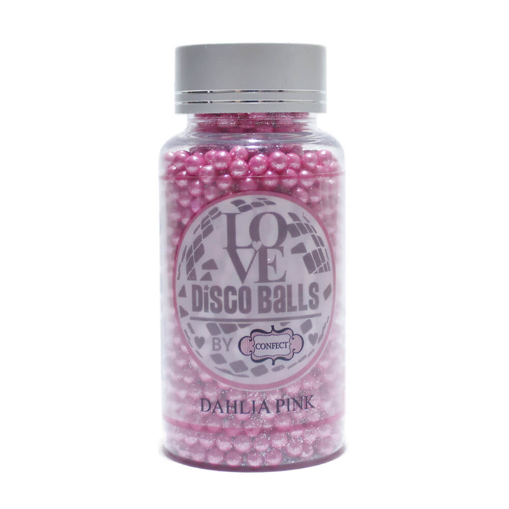Confect Dahlia Pink Disco Balls Sprinkles 5 MM 1 Kg
