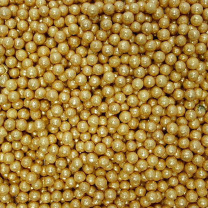 English Gold Disco Balls Sprinkles 4 MM 120 Gms