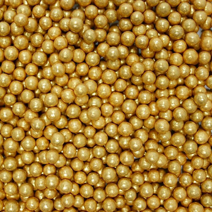 English Gold Disco Balls Sprinkles 6 MM 120 Gms