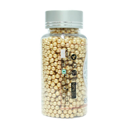 English Gold Disco Balls Sprinkles 6 MM 120 Gms